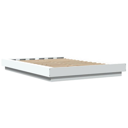 Sengeramme hvit 135x190 cm konstruert tre