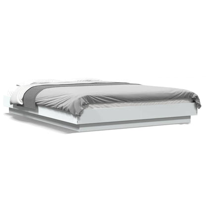 Sengeramme hvit 120x190 cm konstruert tre