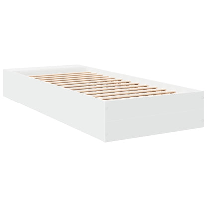 Sengeramme hvit 100x200 cm konstruert tre