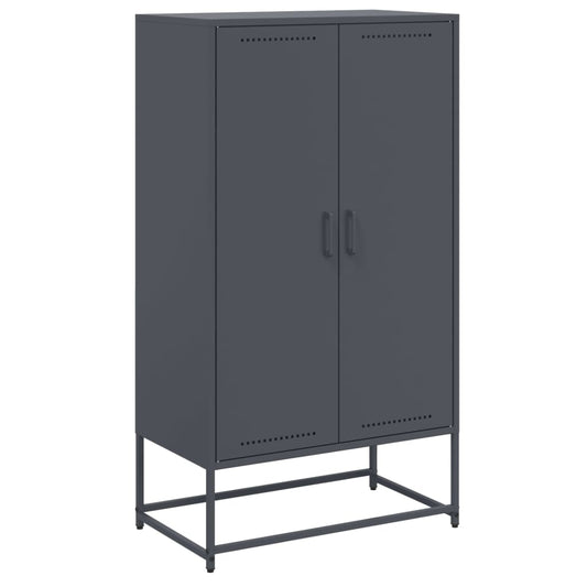 Highboard antrasitt 68,5x38,5x123,5 cm stål