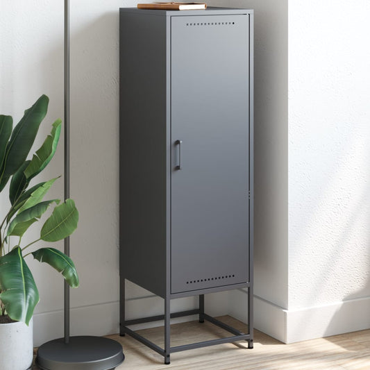 Highboard antrasitt 36x39x123 cm stål