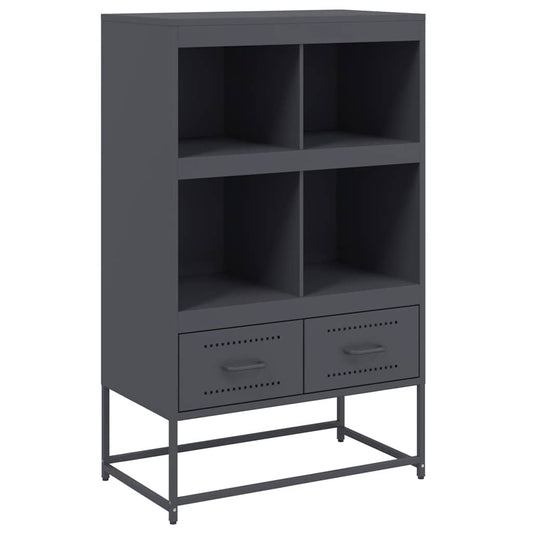 Highboard antrasitt 68x39x111,5 cm stål