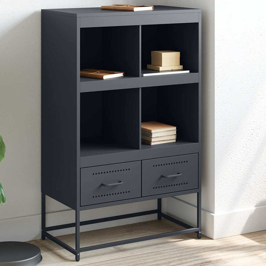 Highboard antrasitt 68x39x111,5 cm stål