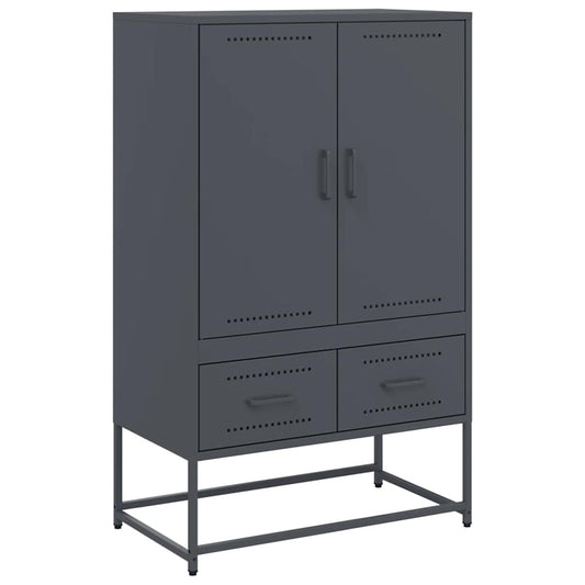 Highboard antrasitt 68x39x111,5 cm stål
