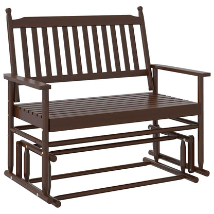 Gyngebenk brun 118x70x104,5 cm heltre poppel