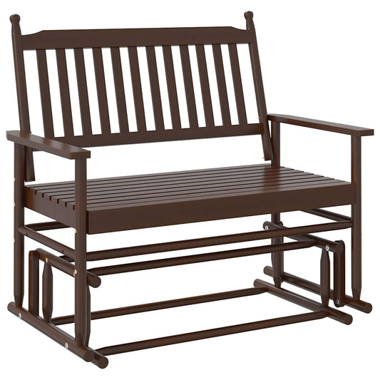 Gyngebenk brun 118x70x104,5 cm heltre poppel