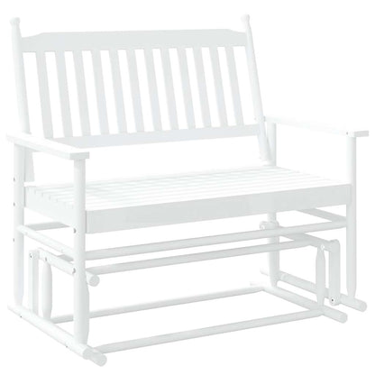 Gyngebenk hvit 118x70x104,5 cm heltre poppel