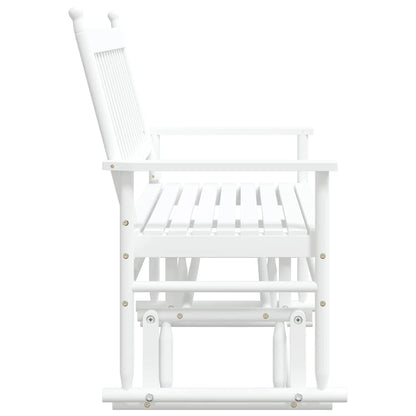 Gyngebenk hvit 118x70x104,5 cm heltre poppel