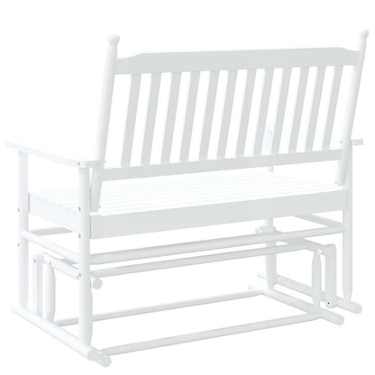 Gyngebenk hvit 118x70x104,5 cm heltre poppel