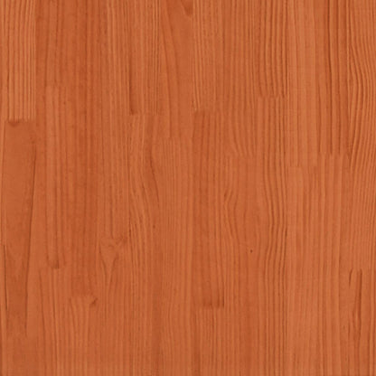 Benk med tak voksbrun 117,5x70x176,5 cm heltre furu
