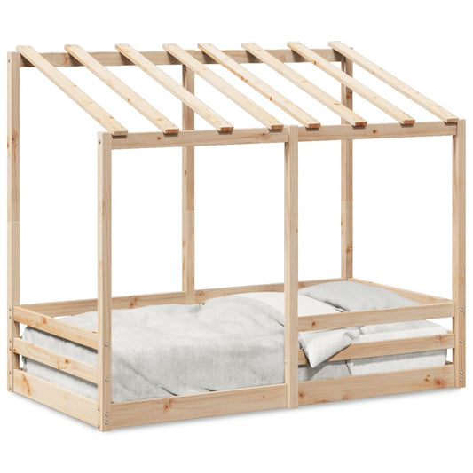 Barneseng med tak 80x160 cm heltre furu
