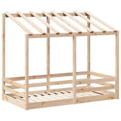 Barneseng med tak 80x160 cm heltre furu