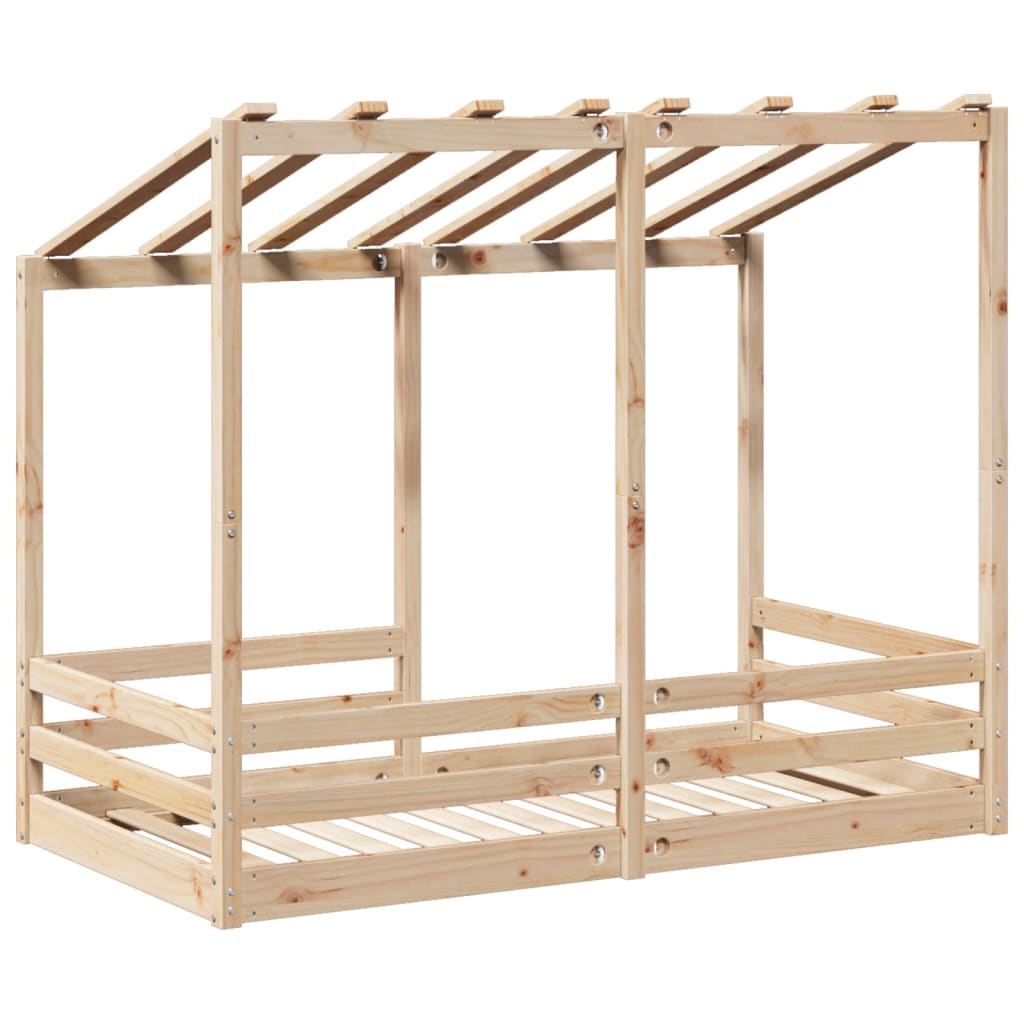 Barneseng med tak 80x160 cm heltre furu