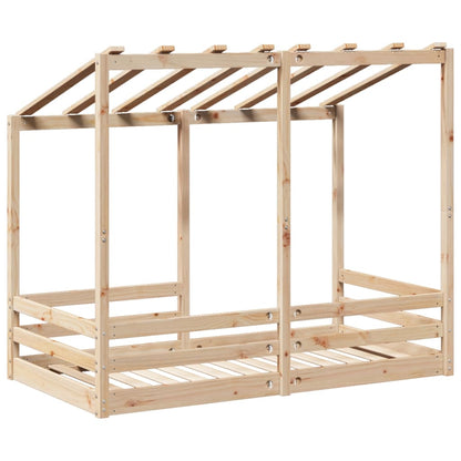 Barneseng med tak 80x160 cm heltre furu