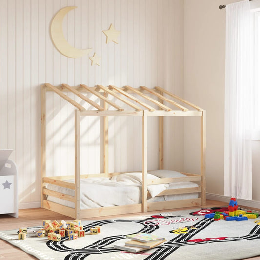 Barneseng med tak 80x160 cm heltre furu