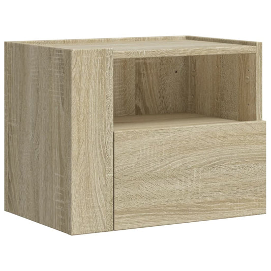 Veggmontert nattbord sonoma eik 45x30x35 cm