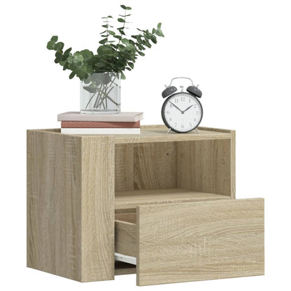 Veggmontert nattbord sonoma eik 45x30x35 cm
