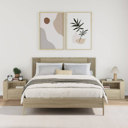 Veggmonterte nattbord 2 stk sonoma eik 45x30x35 cm