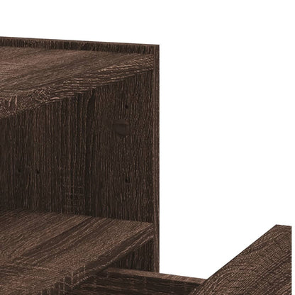 Veggmonterte nattbord 2 stk brun eik 45x30x35 cm