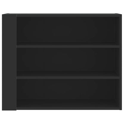 Veggskap svart 75x35x60 cm konstruert tre