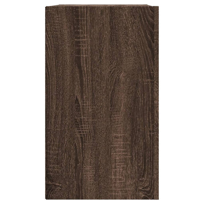 Veggskap brun eik 75x35x60 cm konstruert tre