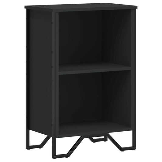 Bokhylle svart 50x31x74,5 cm konstruert tre