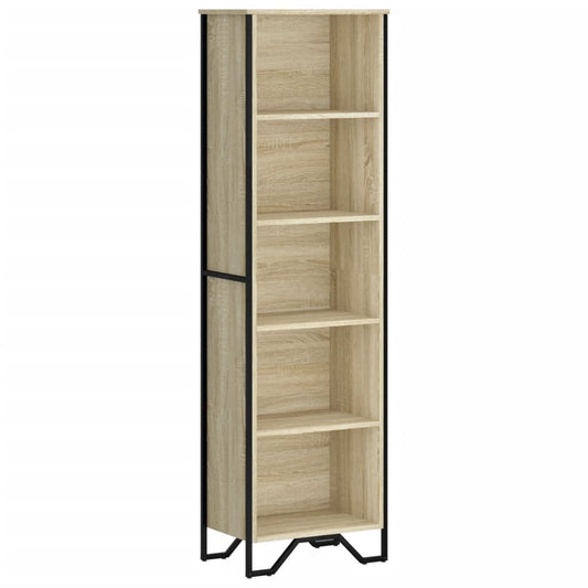 Bokhylle sonoma eik 50x31x169 cm konstruert tre