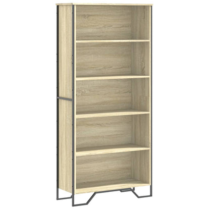 Bokhylle sonoma eik 80x31x169 cm sponplate