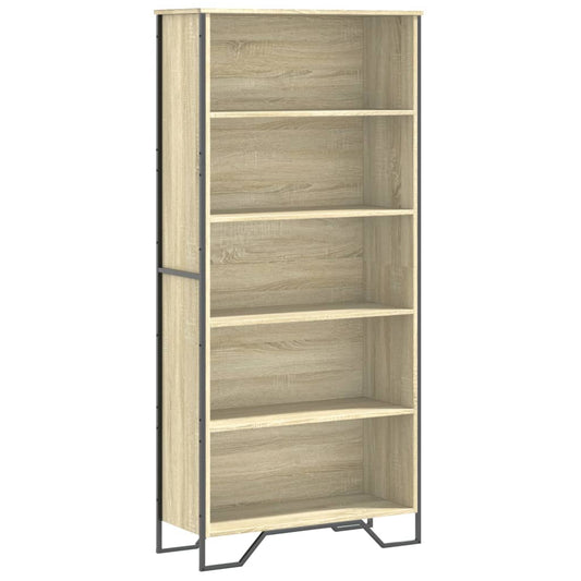 Bokhylle sonoma eik 80x31x169 cm sponplate