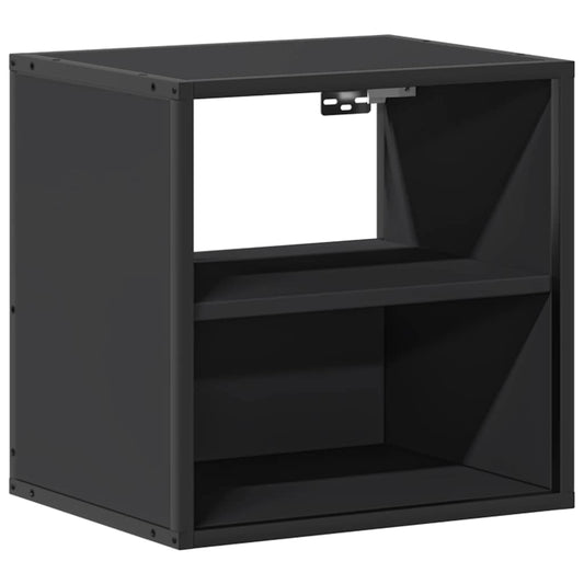 Veggmontert nattbord svart 40x31x39,5 cm
