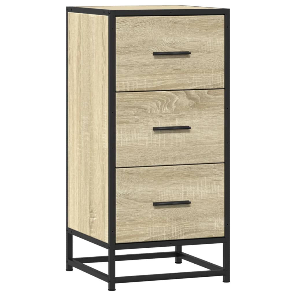 Skjenk sonoma eik 35,5x35x76 cm konstruert tre og metall