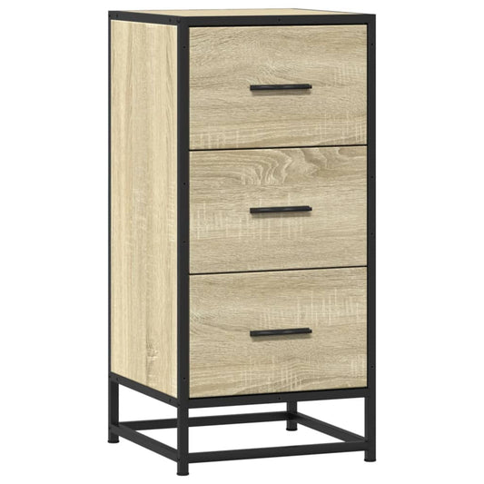 Skjenk sonoma eik 35,5x35x76 cm konstruert tre og metall