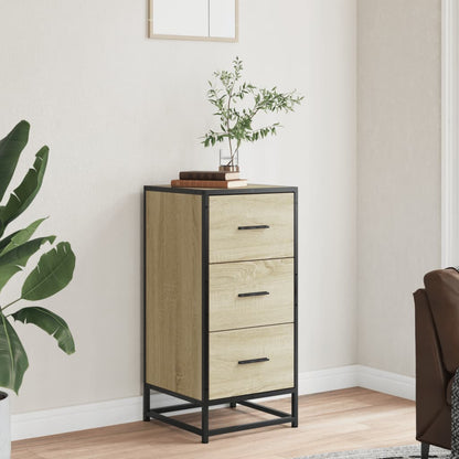 Skjenk sonoma eik 35,5x35x76 cm konstruert tre og metall