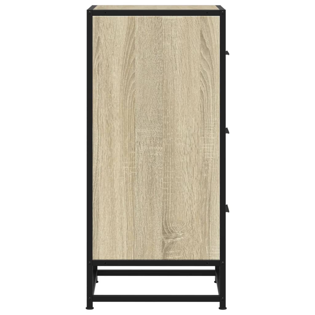 Skjenk sonoma eik 35,5x35x76 cm konstruert tre og metall