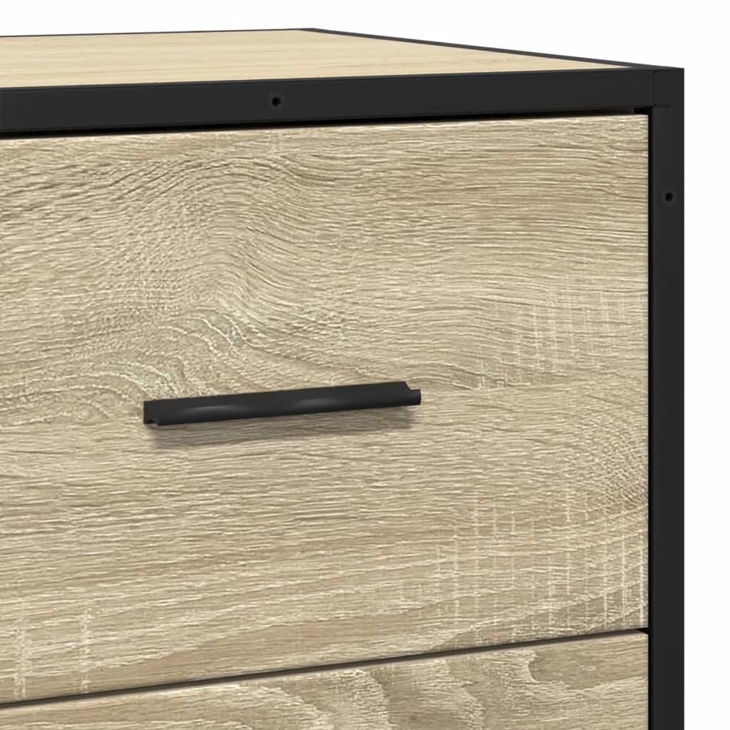 Skjenk sonoma eik 35,5x35x76 cm konstruert tre og metall