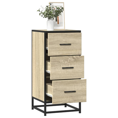 Skjenk sonoma eik 35,5x35x76 cm konstruert tre og metall
