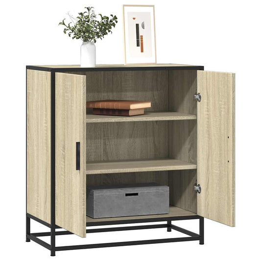Skjenk sonoma eik 68x35x76 cm konstruert tre og metall