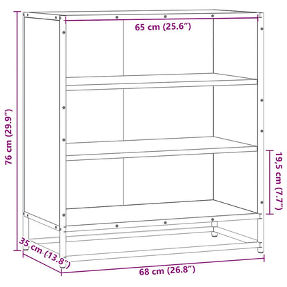 Skjenk sonoma eik 68x35x76 cm konstruert tre og metall