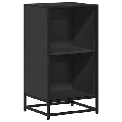 Bokhylle svart 40x35x76 cm konstruert tre
