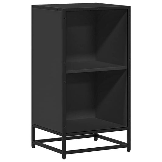 Bokhylle svart 40x35x76 cm konstruert tre