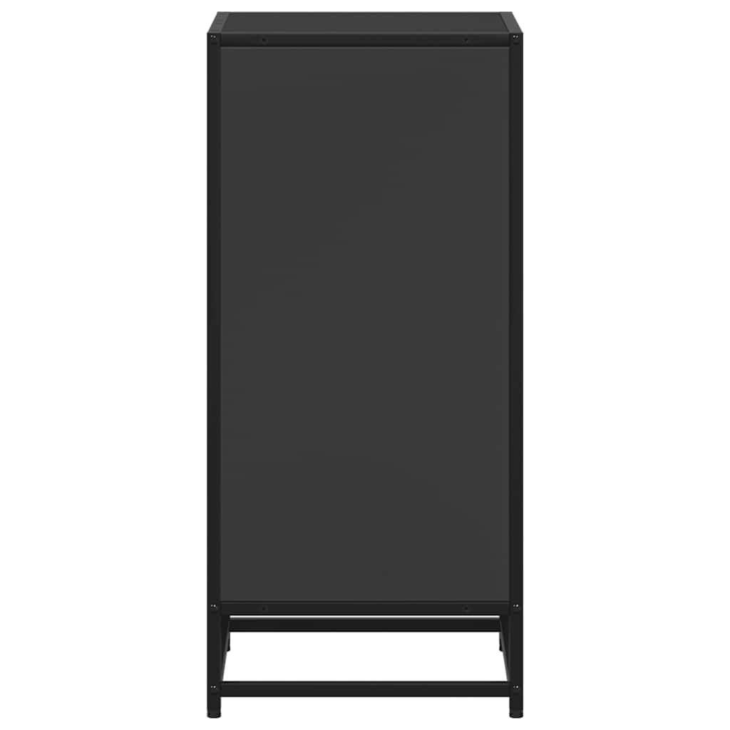 Bokhylle svart 40x35x76 cm konstruert tre