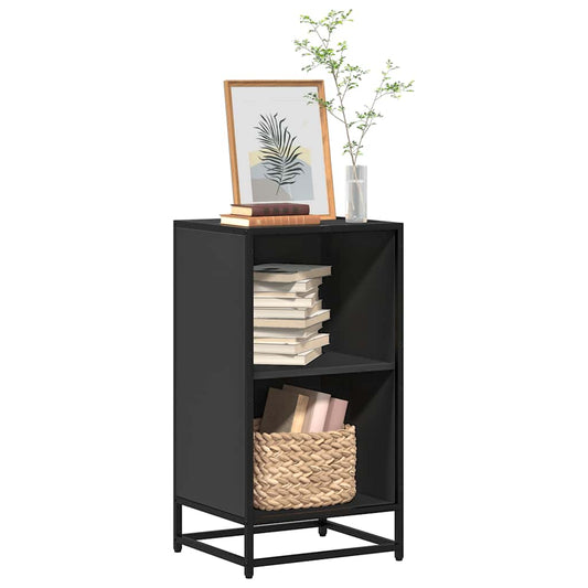 Bokhylle svart 40x35x76 cm konstruert tre