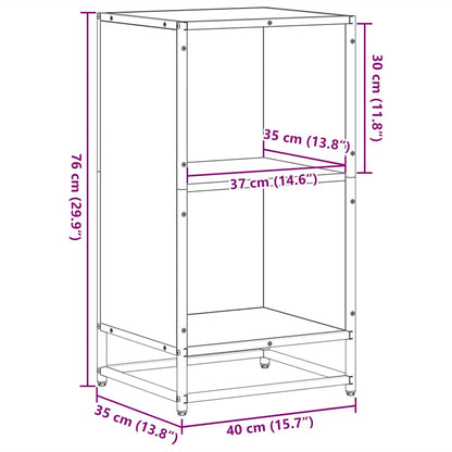 Bokhylle sonoma eik 40x35x76 cm konstruert tre