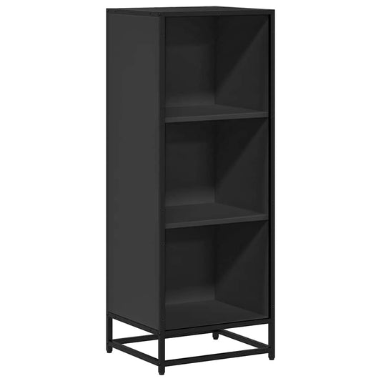 Bokhylle svart 40x35x107,5 cm konstruert tre