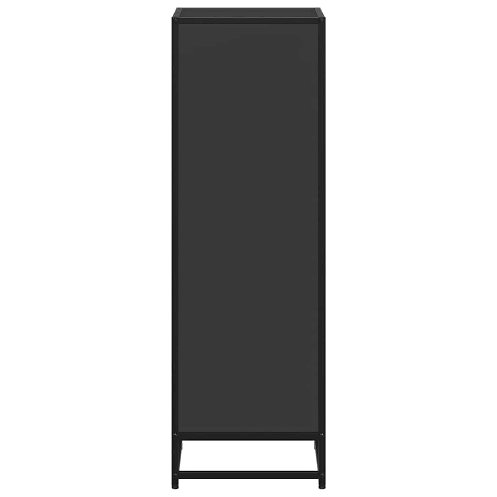 Bokhylle svart 40x35x107,5 cm konstruert tre