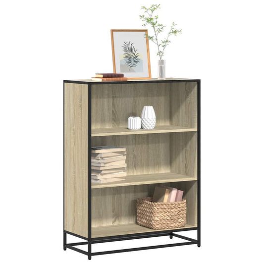 Bokhylle sonoma eik 80,5x35x107,5 cm konstruert tre