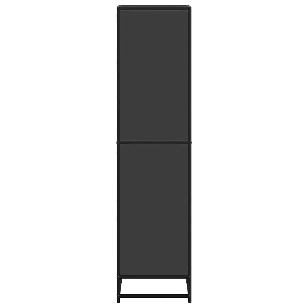 Bokhylle svart 40x35x139 cm konstruert tre