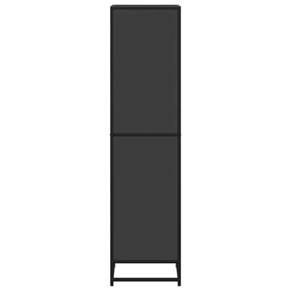 Bokhylle svart 40x35x139 cm konstruert tre