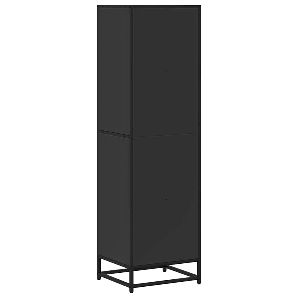 Bokhylle svart 40x35x139 cm konstruert tre