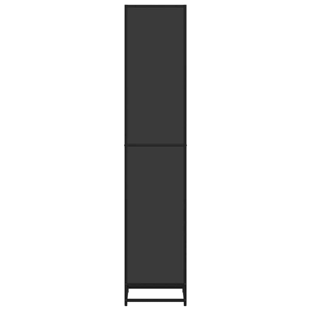 Bokhylle svart 40x35x170,5 cm konstruert tre